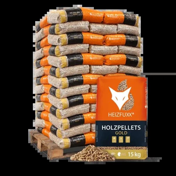 Heizfuxx HD: verdichtete Weichholzpellets, 6 mm, 65 × 15 kg – Produktansicht 1