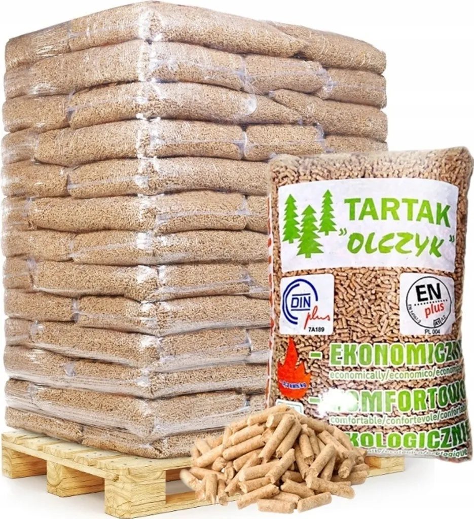 Olczyk Pelletvorrat – 65 Säcke mit insgesamt 975 kg – Produktansicht 1